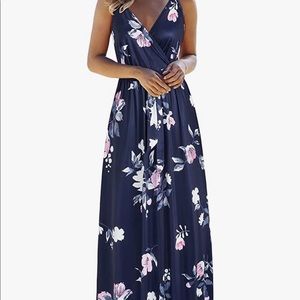 Floral strappy maxi dress stretchy
